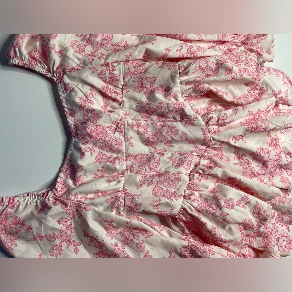 Pink Floral Ruffle Dress - Picture 5 of 5
